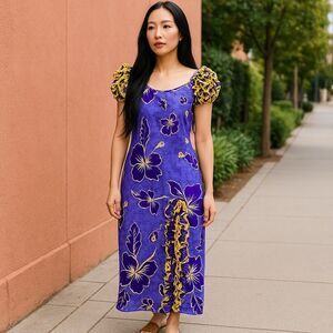 CC Fashions Women’s Vintage Hibiscus Muumuu Size 7/8